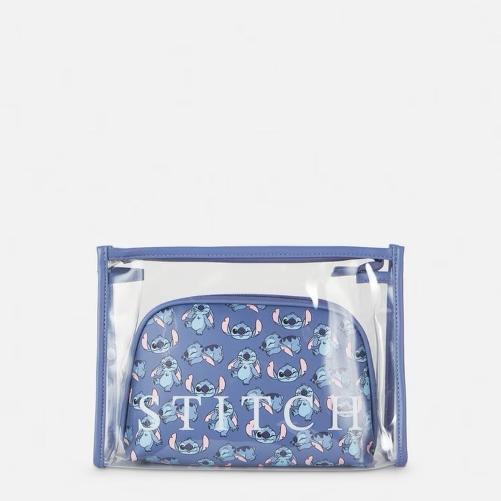 2-Pack Disney's Stitch Makeup and Toiletry Bags